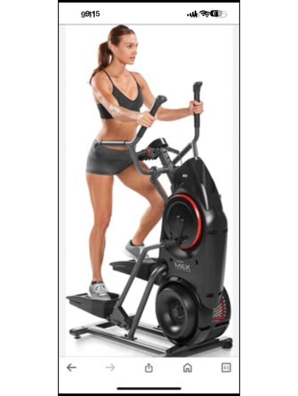 Bowflex Max Trainer M3 Elliptical - Black (100358)- Excellent condition